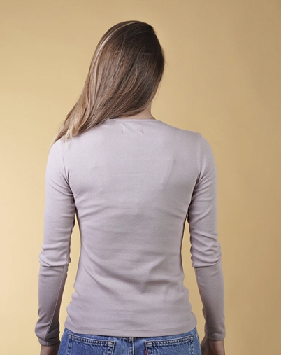 Elsk - Rib Women's LS T-Shirt - Ash Rose